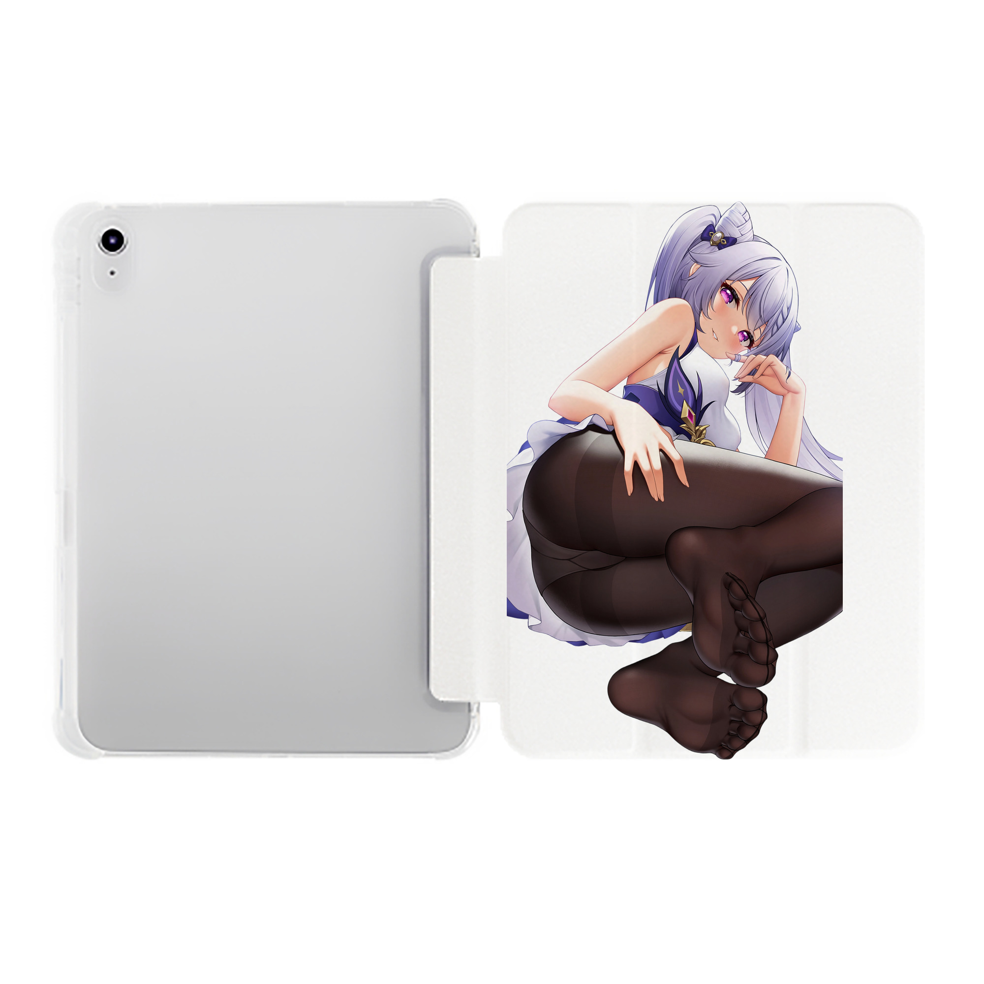 げんし神 刻晴 こくせい genshin Kokusei IPad ケース ペン収納付き 三つ折りスタンド PUレザー×シリコン 対応機種9.5/10.5/10.9インチ